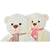 Oso de Peluche DKD Home Decor Rojo Poliéster Blanco Burdeos Infantil Bufanda (2 Unidades)