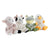 Peluche DKD Home Decor Animales Granja Poliéster Blanco Verde Infantil (4 Unidades)