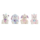 Peluche DKD Home Decor Beige Azul Rosa Poliéster Blanco Infantil Animales (4 Unidades)