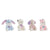 Peluche DKD Home Decor Beige Azul Rosa Poliéster Blanco Infantil Animales (4 Unidades)