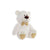 Oso de Peluche DKD Home Decor Pajarita Dorado Poliéster Blanco Infantil Oso