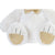 Oso de Peluche DKD Home Decor Pajarita Dorado Poliéster Blanco Infantil Oso