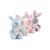 Peluche DKD Home Decor Gris Azul Rosa Poliéster Conejo Blanco Infantil (4 Unidades)