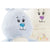 Peluche DKD Home Decor Gris Azul Rosa Poliéster Conejo Blanco Infantil (4 Unidades)