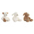 Perro de Peluche DKD Home Decor Marrón Poliéster Blanco Infantil Perro (3 Unidades)