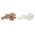 Oso de Peluche DKD Home Decor Marrón Poliéster Blanco Infantil Tumbado (2 Unidades)