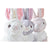 Peluche DKD Home Decor Gris Beige Poliéster Conejo Blanco Infantil (3 Unidades)