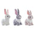 Peluche DKD Home Decor Gris Beige Poliéster Conejo Blanco Infantil (3 Unidades)