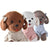 Perro de Peluche DKD Home Decor Gris Marrón Poliéster Blanco Infantil (3 Unidades)