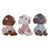 Perro de Peluche DKD Home Decor Gris Marrón Poliéster Blanco Infantil (3 Unidades)