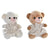 Oso de Peluche DKD Home Decor Beige Poliéster Blanco Infantil Vestido (2 Unidades)