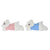 Oso de Peluche DKD Home Decor Azul Rosa Poliéster Blanco Infantil Tumbado (2 Unidades)