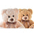 Oso de Peluche DKD Home Decor Lazo Beige Marrón Poliéster Infantil Oso (2 Unidades)