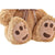 Oso de Peluche DKD Home Decor Lazo Beige Marrón Poliéster Infantil Oso (2 Unidades)