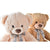 Oso de Peluche DKD Home Decor Lazo Beige Marrón Poliéster Infantil Oso (2 Unidades)