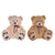 Oso de Peluche DKD Home Decor Lazo Beige Marrón Poliéster Infantil Oso (2 Unidades)