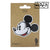 Parche Mickey Mouse Negro Blanco Poliéster