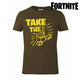 Camiseta de Manga Corta Unisex Fortnite 75064 Kaki