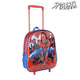 Mochila Escolar 3D con Ruedas Spiderman Rojo Azul