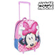 Mochila Escolar 3D con Ruedas Minnie Mouse