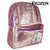 Mochila Escolar Frozen Lentejuelas Plateado Rosa