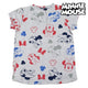 Camiseta de Manga Corta Infantil Minnie Mouse Gris