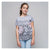 Camiseta de Manga Corta Infantil Minnie Mouse Gris