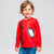 Camiseta de Manga Larga Infantil Spiderman Rojo