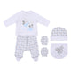 Conjunto de Ropa Mickey Mouse 4 Piezas Blanco (1 mes)