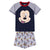 Pijama de Verano Mickey Mouse Gris