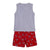 Pijama de Verano Spiderman Gris