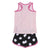 Pijama de Verano Minnie Mouse Negro Rosa