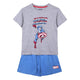 Pijama de Verano Marvel Gris Azul