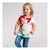 Camiseta de Manga Corta Infantil Princess Blanco