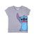 Camiseta de Manga Corta Infantil Stitch Gris