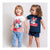 Camiseta de Manga Corta Infantil Minnie Mouse 2 Unidades Rojo