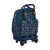 Mochila Escolar con Ruedas Compact Benetton Dot Com Azul marino